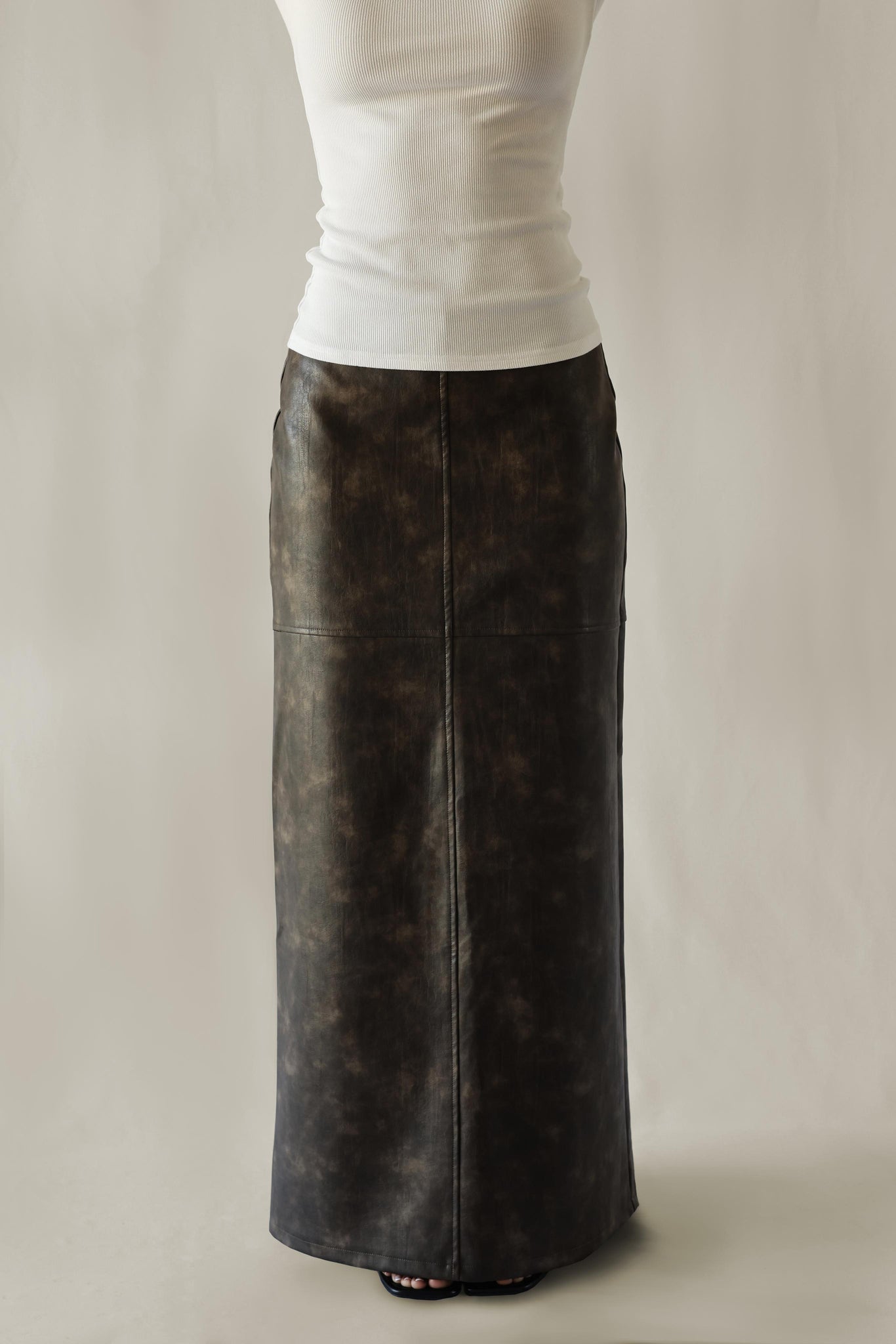 Sumyah Leather Maxi Skirt