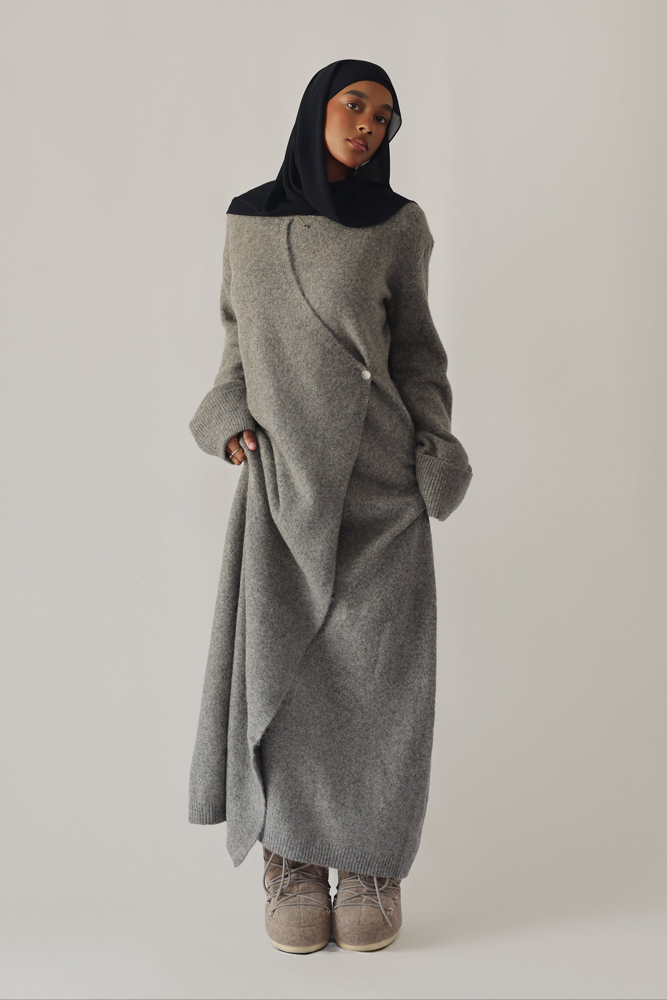 Ummie Cross Knit Sweater Dress