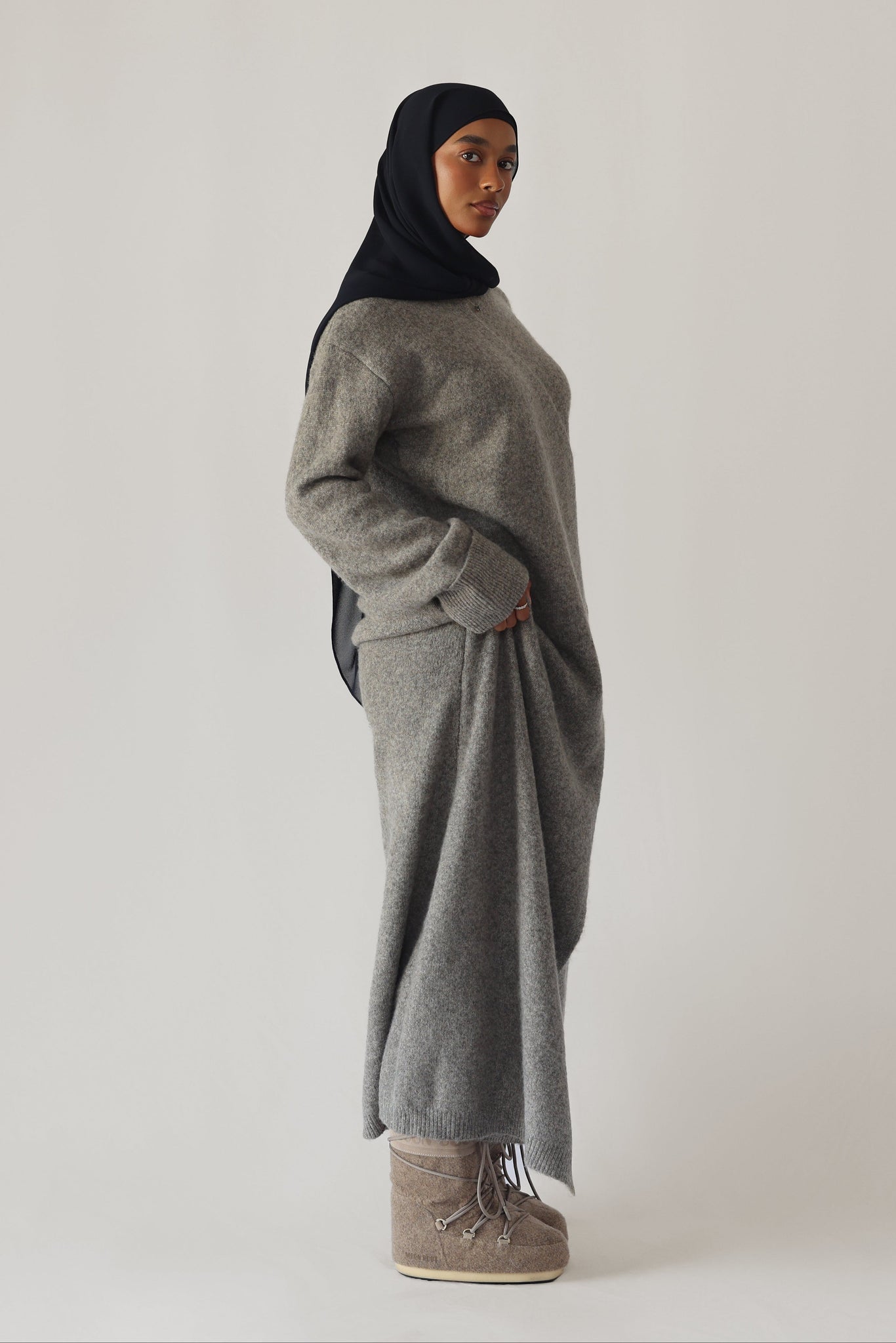 Ummie Cross Knit Sweater Dress