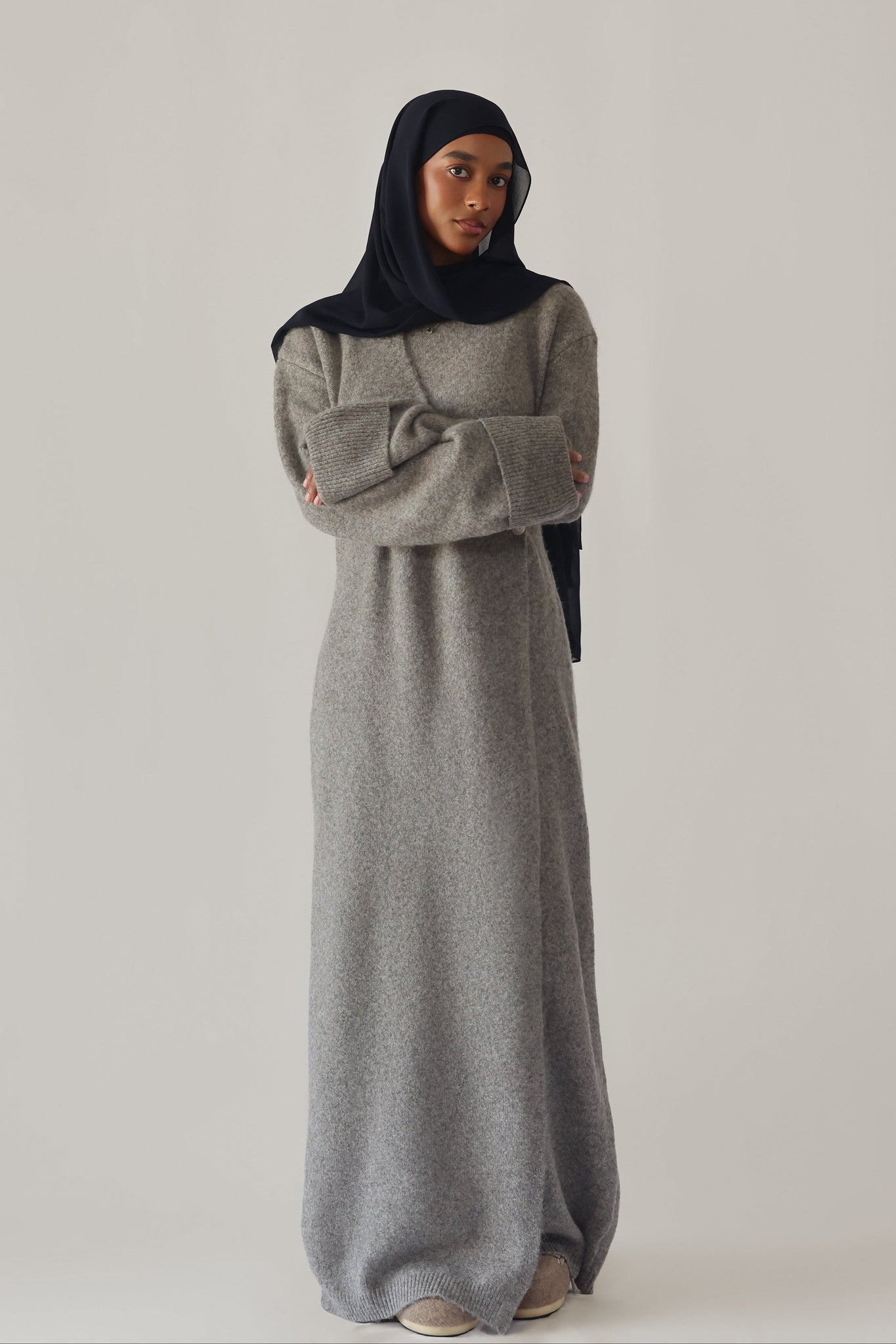 Ummie Cross Knit Sweater Dress