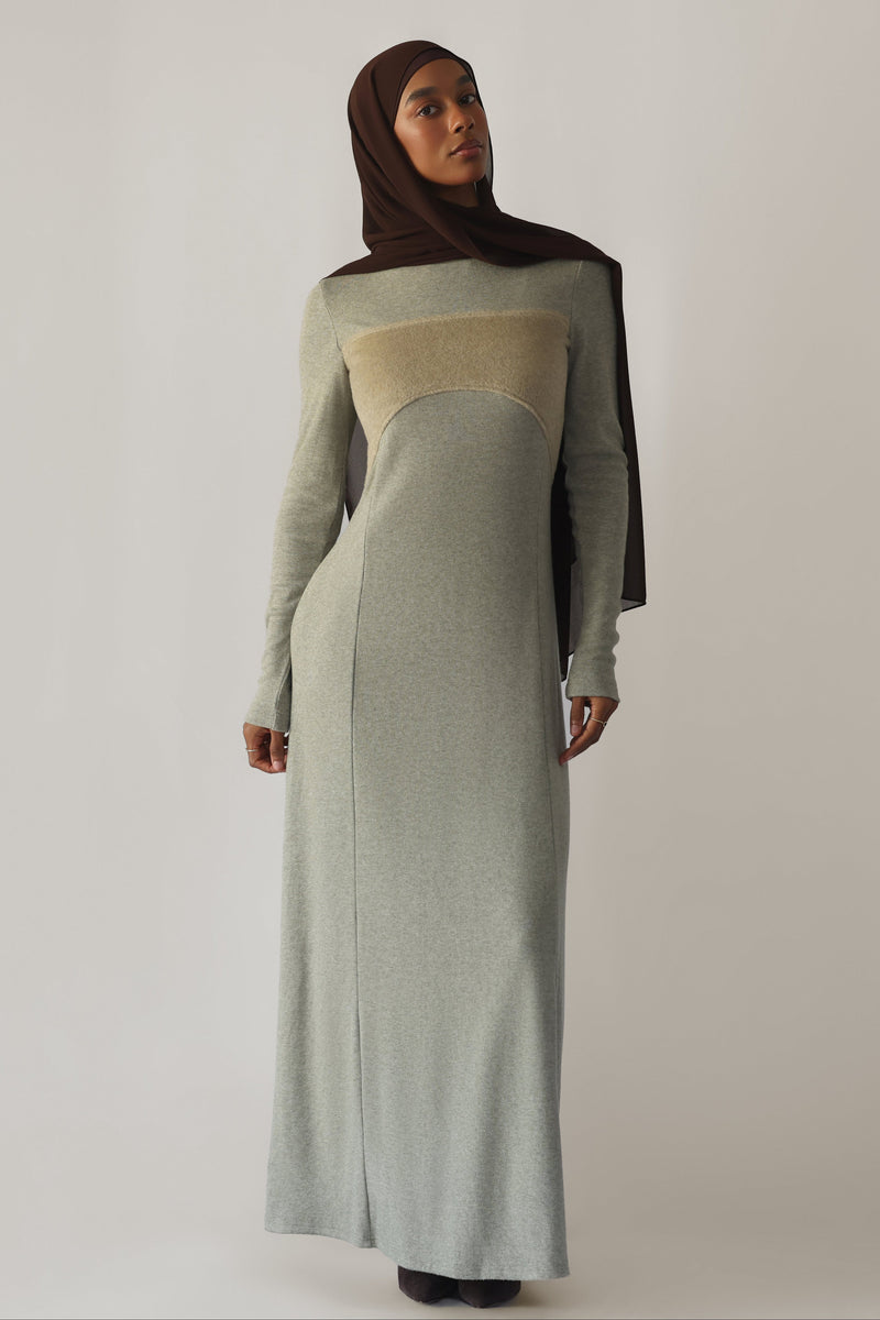 Jamilyah Fur Panel Dress