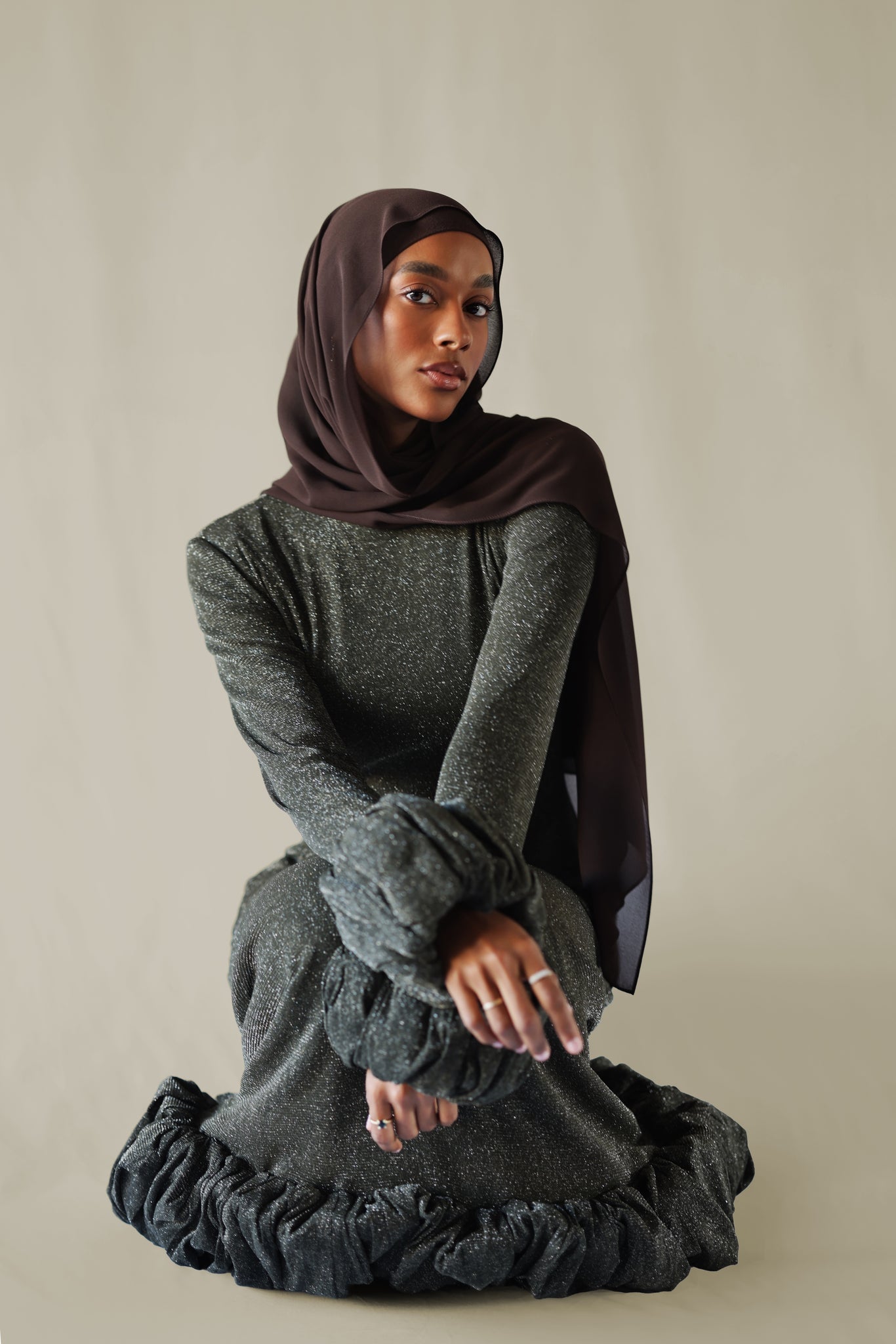 Lilah Olive Cloud Gown