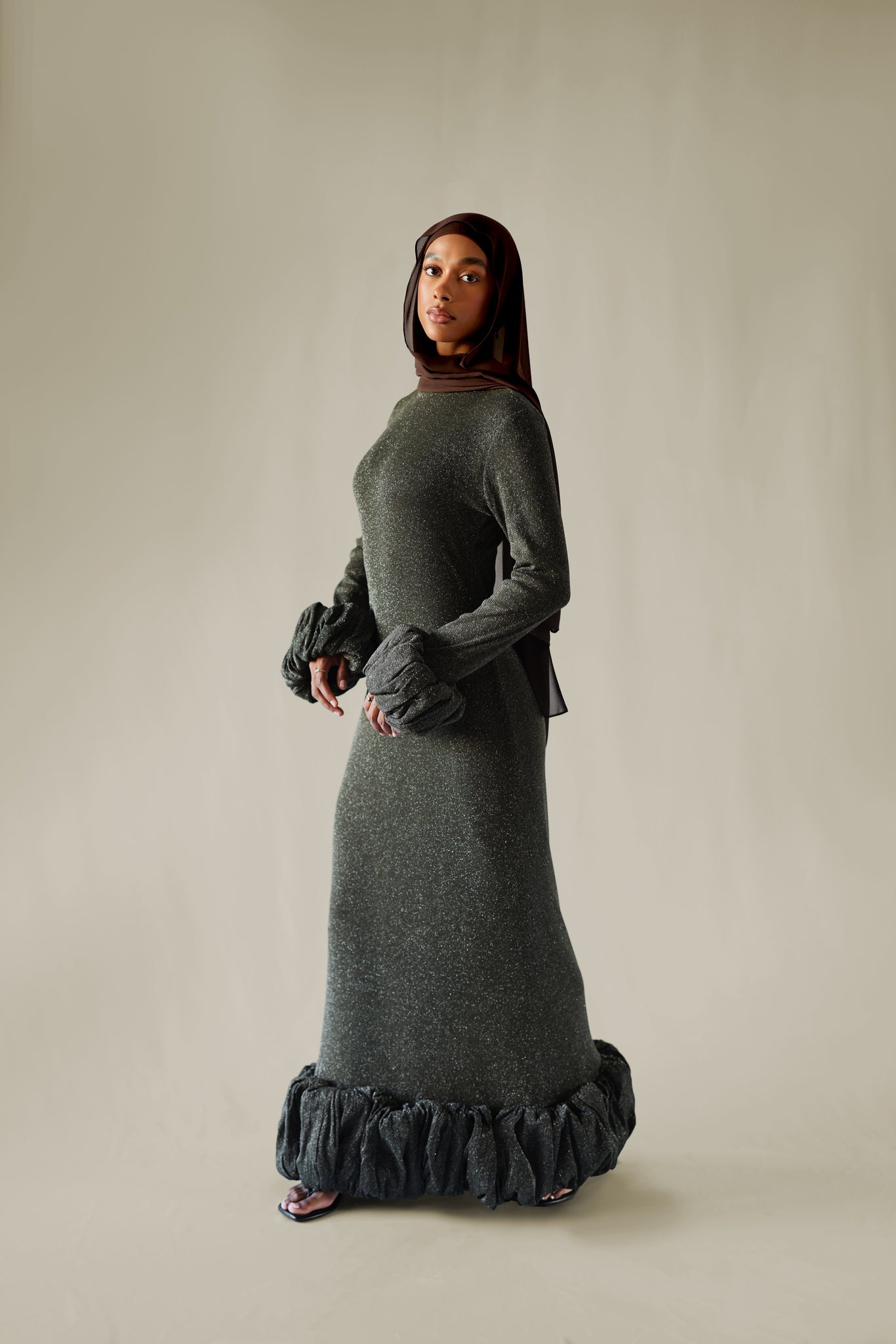 Lilah Olive Cloud Gown