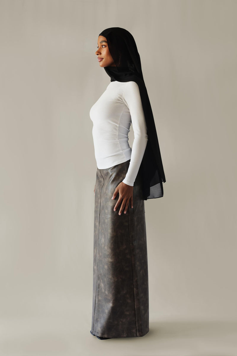 Sumyah Leather Maxi Skirt