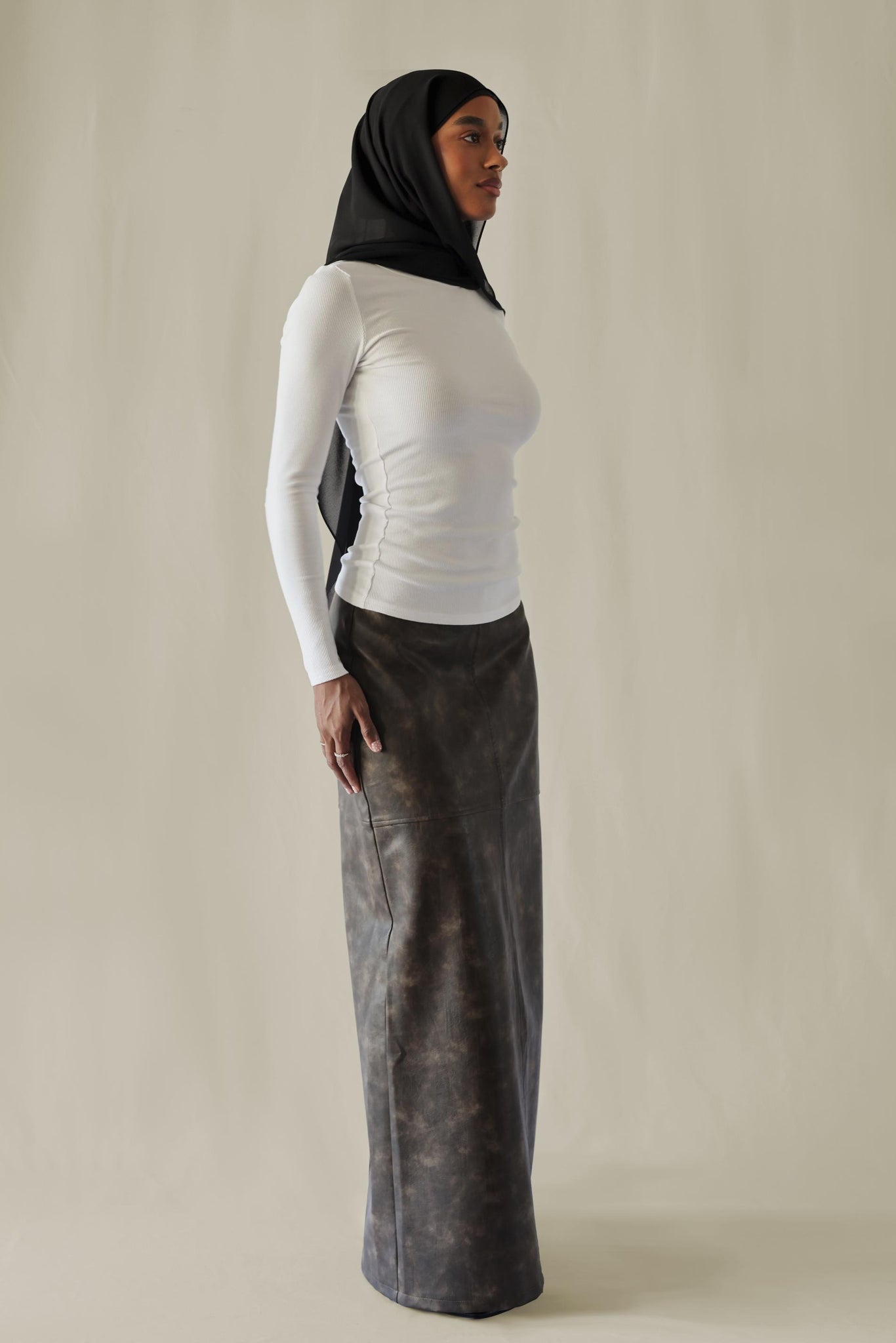 Sumyah Leather Maxi Skirt